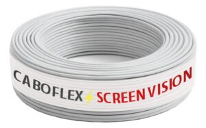 Fio 4mm Cabo Flexível Rolo Com 100 metros Elétrico 750v Cor Branco Marca Screen Vision