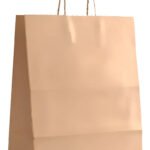 Sacola Kraft M 23x30x10cm Marrom 50 Unidades Papel Liso Resistente Ecológica
