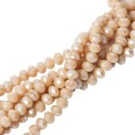 150 Miçangas Contas De Cristal Vidro 8mm Umbanda E Candomble Cor Doce De Leite