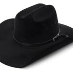 Chapéu Mundial Aveludado Cowboy Perfeito Para Rodeo Cor Preto Tamanho G