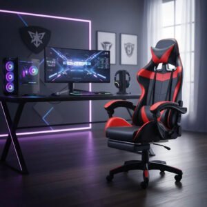 Cadeira Gamer Sweet Studio Ergonômica Reclinável Com Apoio Para Pés e Lombar 150 kg