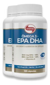 Combo 2x Omega 3 Epa Dha 120 Cápsulas ( 240 ) – Kit Vitafor Sabor Without Flavor