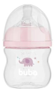 Mamadeira Easy Flow Anticólica +0 Meses 120ml – Buba Cor Elefante Rosa Nuvem