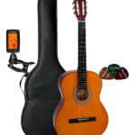 Kit Violão Giannini Acústico N14 Bk + Acessórios Completo Cor Natural Material Do Diapasão Sabina Solida Orientação Da Mão Destro