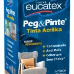 Tinta Peg & Pinte Antimofo Sem Cheiro Cores 1 8 L Eucatex Acabamento Fosco Cor Azul Navegante | Lata 18 Litros