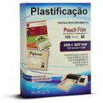 Plástico Para Plastificação Pouch Film Mares A4 220×307 125 Micras 100 Un.