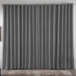 Cortina 3,00×2,80 Metros Blackout Blecaute Cinza Corta Luz Em Tecido Grosso Para Quarto E Sala Casa Laura Enxovais