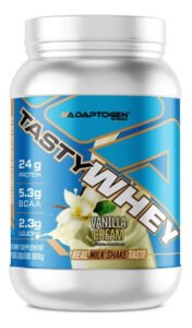 Suplemento Tasty Whey 3w Gourmet Whey Protein Adaptogen Science Pote 900g Sabor Baunilha