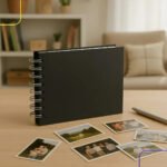 Mini Scrapbook Namorados 10x10cm 50 Páginas Capa Dura 180g Preto Capa Lisa