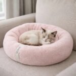 Cama De Gato Caminha Nuvem Ninho Pet Soft Redonda 50x50cm Cor Rosê