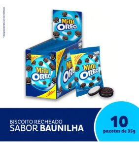 Biscoito Recheado Mini Oreo Original 35g – Caixa com 10 unidades