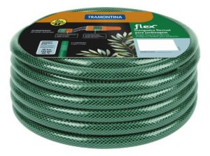 Mangueira Flex Para Jardinagem com Esguicho Em Pvc 3 Camadas Com 30 Metros Verde Tramontina