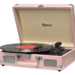 Vitrola Raveo Sonetto Chrome 10w Bluetooth Bivolt Rádio Fm Cor Coral