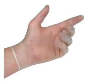 Luva Vinil Sem Pó 100 Unidades Sem Talco ! Com pó Não Cor Transparente Tamanho M Unidades por embalagem 1