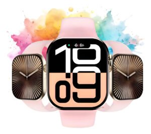 Smartwatch Microwear S11 Pro Dourado AMOLED IP68 Com NFC e GPS Bluetooth 5.0