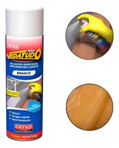 Spray Emborrachado Impermeabilizante Vedatudo 400ml Dryko Cor Branco