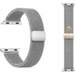 Pulseira Milanesa Metal Aço Smartwatch 38mm 40mm 41mm 42mm Cor Prateado Largura da pulseira 4.1 cm