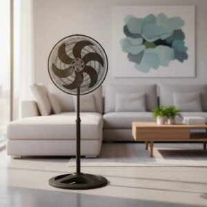 Ventilador de Coluna 40cm Ventisol Turbo 6 Pás Oscilante e Altura ajustável Cor Preto