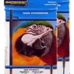 Papel Fotográfico Masterprint 180 Gramas Premiun 100 Folhas Cor Branco