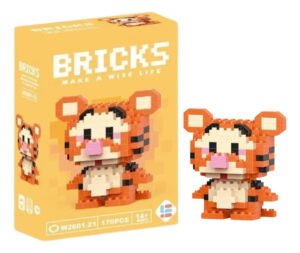 Brinquedo Bloco De Montar Personagens Desenho Animado Quantidade De Peças 170 Versão Do Personagem Tigrão