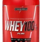 Whey 100% Pure Pote (907g) Integralmédica Sabor Morango