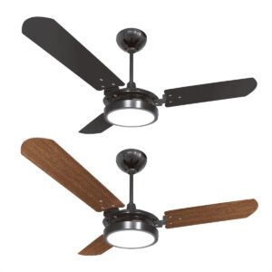 Ventilador Teto Valen Led 18w Ventex 150w Turbo Silencioso 1.015 M Preto
