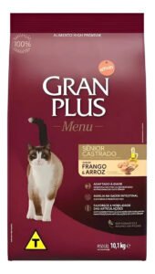 Ração Granplus Menu Gato Sênior Castrados Frango 10,1kg