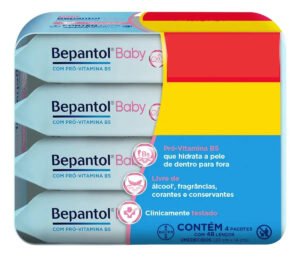 Kit com 4 Lenços Umedecidos Hipoalergênico 48un – Bepantol