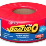 Fita Vedatudo Asfáltica Autoadesiva Dryko 5cm x 10m Impermeável Aluminizada