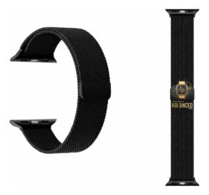 Pulseira Milanesa Metal Aço Smartwatch 38mm 40mm 41mm 42mm Cor Preto Largura da pulseira 4.1 cm