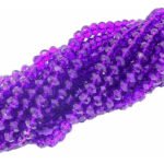 150 Miçangas Contas De Cristal Vidro 8mm Umbanda E Candomble Cor Roxo Fuscsia