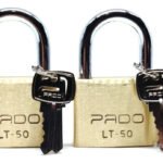 Cadeado Pado Lt- 50 Mm Mesma Chave Segredo Kit 2 Unidades Cor Dourado