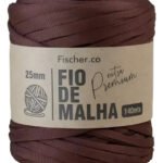 Fio De Malha Extra Premium Fischer 25 Mm (140 M) Stretch Cor Marrom