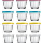 Tigela Pote Vidro Americano C/ Tampa 350ml – Kit 12 Unidades