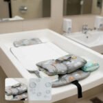 Trocador De Fralda Impermeável Portátil Dobrável Macio Cor Cinza Safari cinza