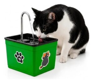 Bebedouro Automático Fonte De Água Pet Gatos Cachorros Torneira Alumínio Cascata Silencioso Pote Tigela Vasilha Bebedor Água Corrente Bomba 1,8L Bivolt