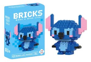 Brinquedo Bloco De Montar Personagens Desenho Animado Quantidade De Peças 161 Versão Do Personagem Stitch