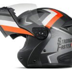 Capacete Robocop Stronger Faster Gladiator Etceter Fosco Cor Cinza/Laranja Tamanho do capacete 60