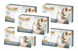 5 Cxs Luva De Procedimento Vinil Sem Pó – Talge Tam. M
