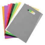 Kit 100 Un Sacolas Plásticas Boca Palhaço 30×40 Alça Vazada Cor Cinza