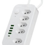 Extensão Coibeu Wkc-541 10 Tomadas 2m 4 Usb Bivolt Cor Brancn Pro