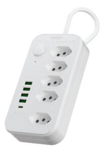 Extensão Coibeu Wkc-541 10 Tomadas 2m 4 Usb Bivolt Cor Brancn Pro