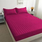 Capa Protetora Colchão Box Casal Padrão Matelado Impermeável Cor Pink