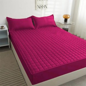 Capa Protetora Colchão Box Casal Padrão Matelado Impermeável Cor Pink