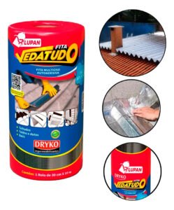 Manta Asfáltica Autoadesiva Aluminizada 30cm x 10m Dryko Vedatudo