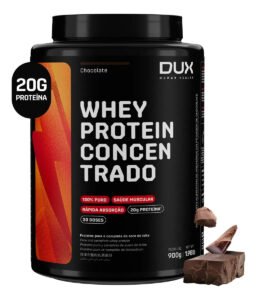 Whey Protein Concentrado – Pote 900g Dux Nutrition – Sabor Chocolate