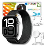 Smartwatch Microwear S11 Pro Amoled Faz Ligaçoes Responde Whatsapp 47mm Gps Nfc Preto