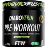 Pré Treino Pre Workout DIABO VERDE Pote 150g Sabor Limão FTW