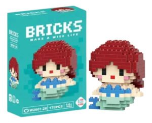 Brinquedo Bloco De Montar Personagens Desenho Animado Quantidade De Peças 170 Versão Do Personagem Ariel