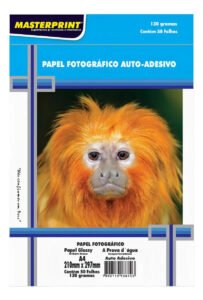 Papel Fotográfico Adesivo Masterprint A4 130g 100 Folhas Brilhante